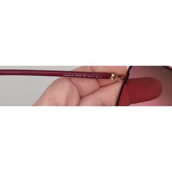 NIB Tom Ford Claudia Geometric Metal/Acetate Sunglasses w/ case & cloth - Picture 9 of 13